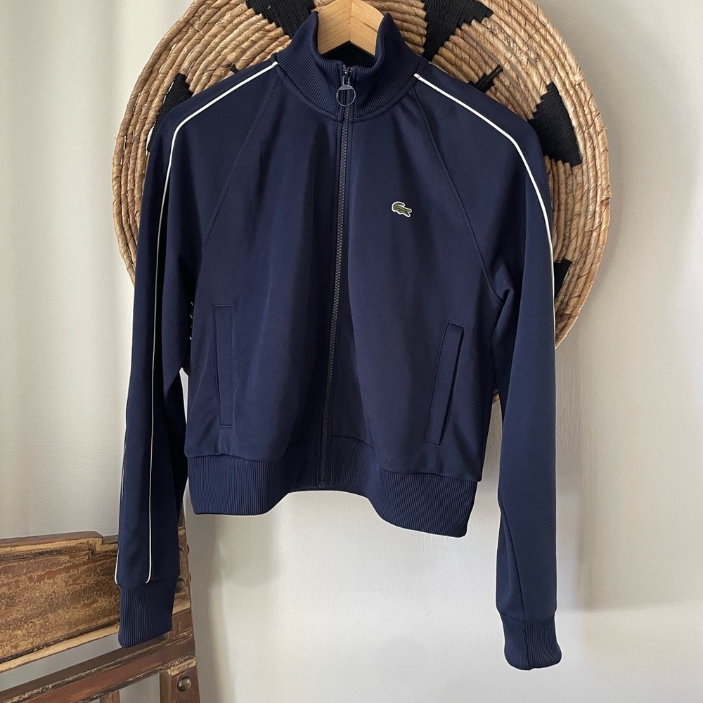 Lacoste Women’s Navy Blue Paris Zip-up Track jacket Size 38